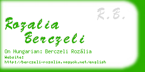 rozalia berczeli business card